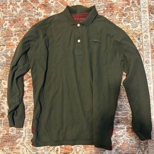 Mens Orvis Large Green Long Sleeve Shirt